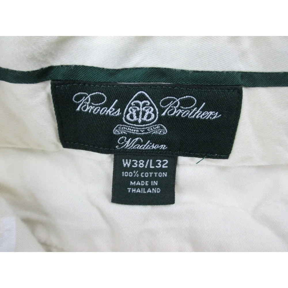 Brooks Brothers Pants Mens 38 Brown Chino Madison Preppy Golf‎ Golfer 38X32*
